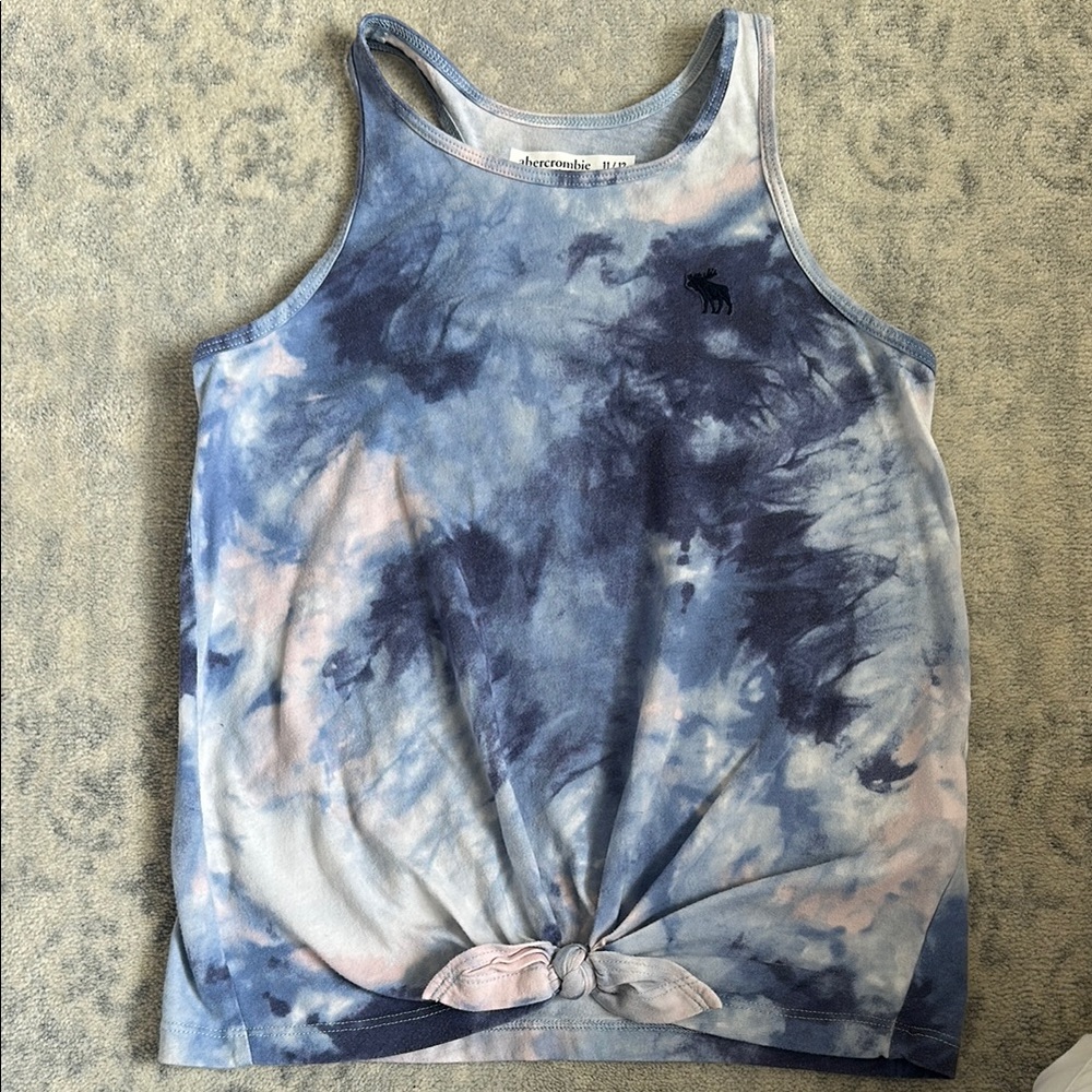 Abercrombie & Fitch Blue and Pink Tank Top